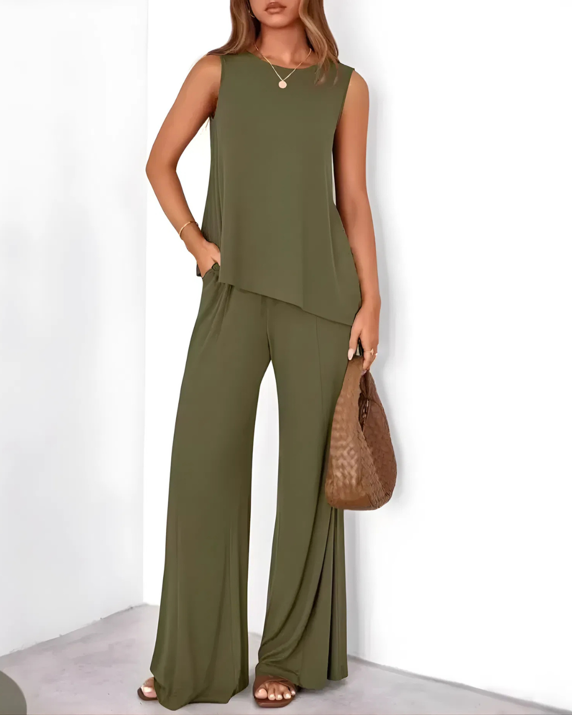 Conjunto Casual Assimétrico Diva - Algodão Premium