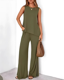 Conjunto Casual Assimétrico Diva - Algodão Premium